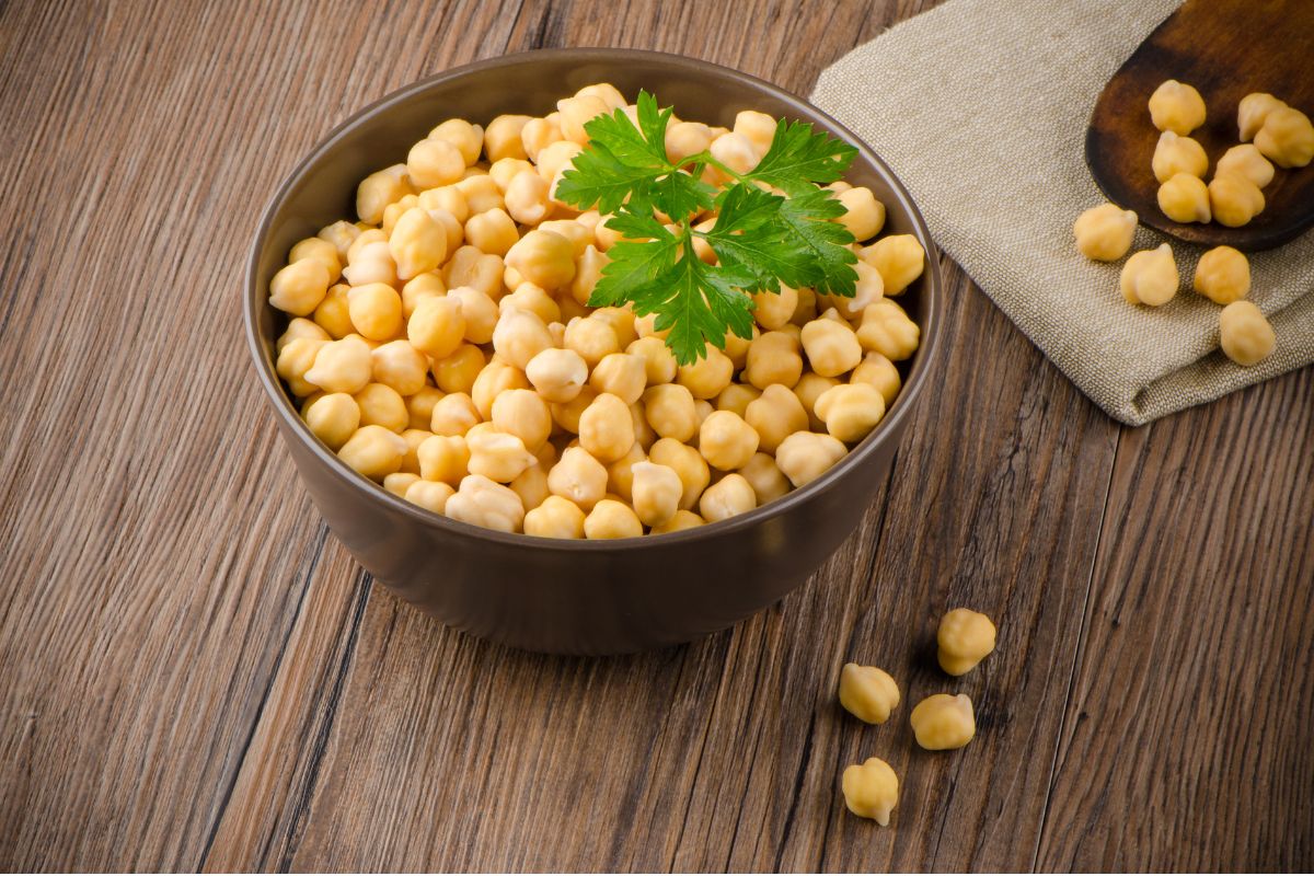 Chickpeas on the table